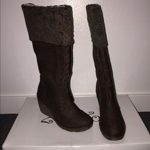 Brown Platform Boots